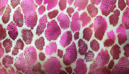 close up of pink leopard fur print background animal skin backdrop for fashion textile print bannerの素材