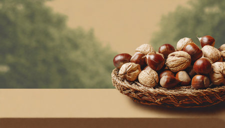 raw chestnut banner background blank empty plain color background with copy space generative aiの素材