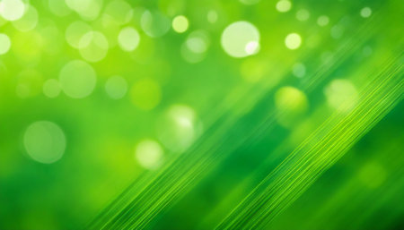 green defocused blurred motion abstract background widescreenの素材