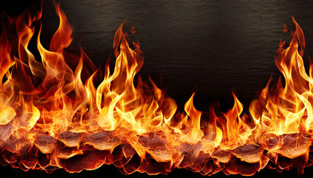 burning fire flames border texture generative aiの素材