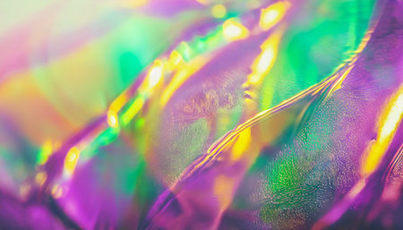 blurry abstract iridescent holographic foil backgroundの素材