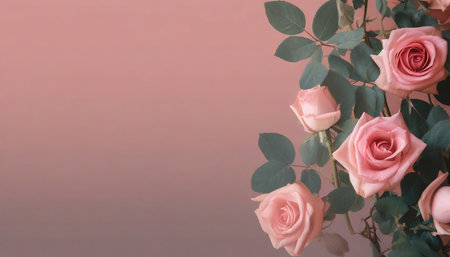 simple background rose solid color wallpaper pattern with slightly gradient copy spaceの素材