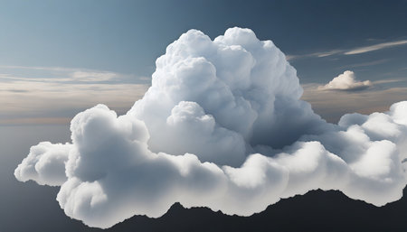 beautiful realistic clouds freedom shapes clipart isolate backgrounds 3d renderingの素材