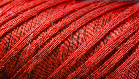 macro picture of red thread texture backgroundの素材