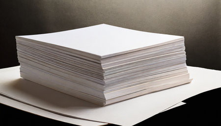 stack of blank paper sheets cut outの素材