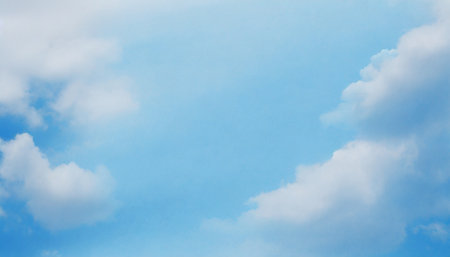 smooth sky blue color paper banner backgroundの素材