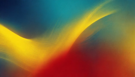 abstract background yellow blue red color flow grainy wave dark noise texture cover header wallpaper designの素材
