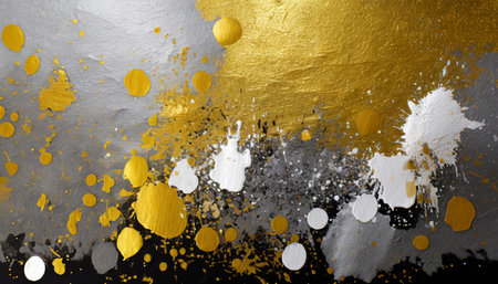 gold and silver paint splat object backgroundの素材