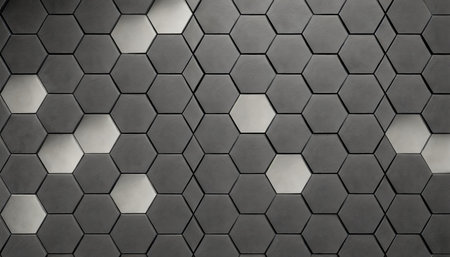 dark hexagon wallpaper or backgroundの素材