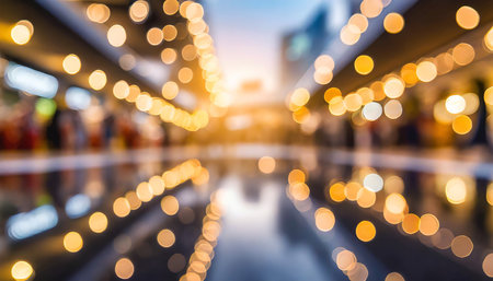 blur image background of shopping mallの素材