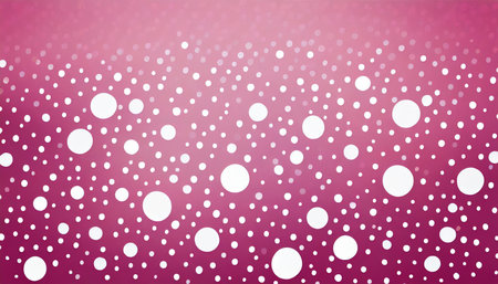 pink background with white small circlesの素材