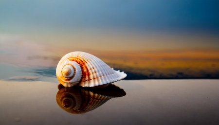 seashell travel beautiful backgroundの素材