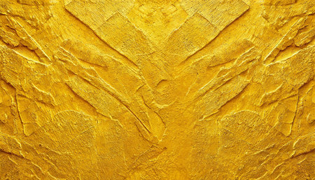 patterned cement wall vintage yellow painted texture and backgroundの素材