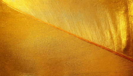 shiny yellow leaf gold foil texture backgroundの素材