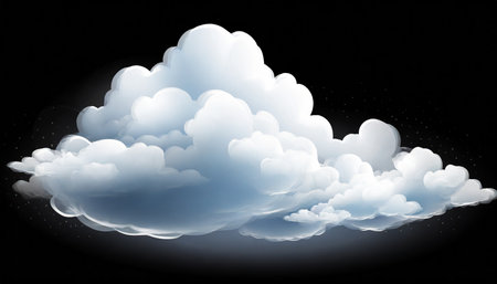 realistic white cloud with transparency clipart on backgroundの素材
