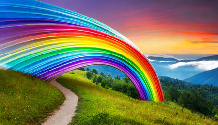 rainbow on white background there is version of this image file id 559308383の素材