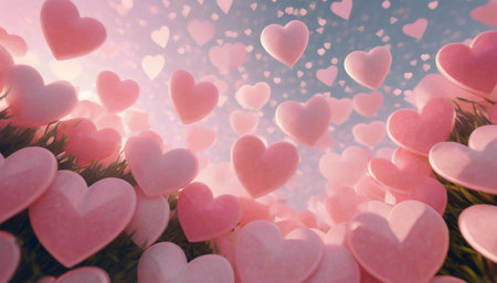 heart background photo light pink colorの素材