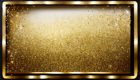 rectangle gold glitter color luxury border frame backgroundの素材