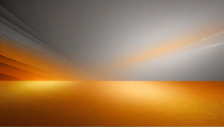 abstract orange gold and gray background with rays abstract image with studio style gradient lighting horizontally blur backgroundsの素材