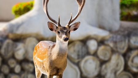 a deer on backgroundの素材