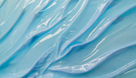liquid pastel blue wavy plastic texture wrinkle silicone sheet wrinkle background generative aiの素材