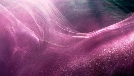 de focused abstract elegant detailed pink glitter particles flow underwater holiday magic shimmering luxury background festive sparkles and lightsの素材