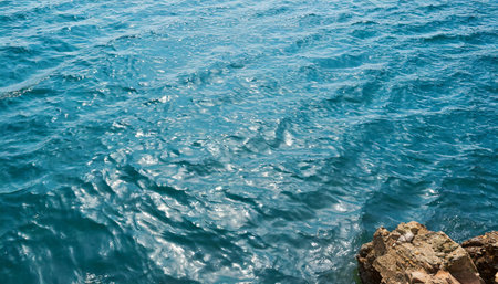 blue water sea for backgroundの素材