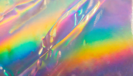 holographic color wrinkled foil blur holographic rainbow colorの素材