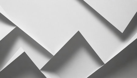 random shifted white triangle background wallpaper banner pattern with copy spaceの素材