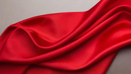 red satin or silk fabric as backgroundの素材
