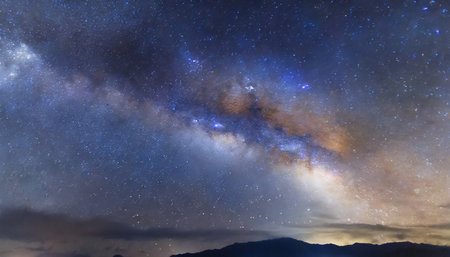 close up milky way galaxy with stars and space dust in the univeの素材