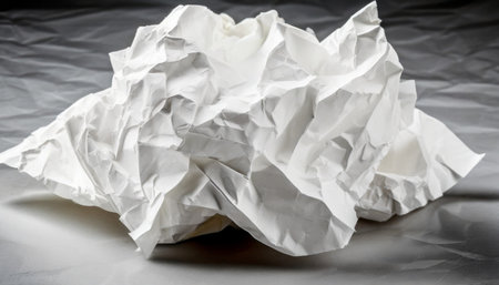 crumpled white paperの素材