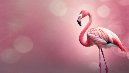 perfect flamingo pink background with light overtonesの素材
