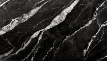 black marble background with gray veinsの素材