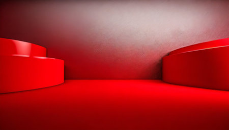 abstract luxury red background used for display product ad and website template 3d illustrationの素材