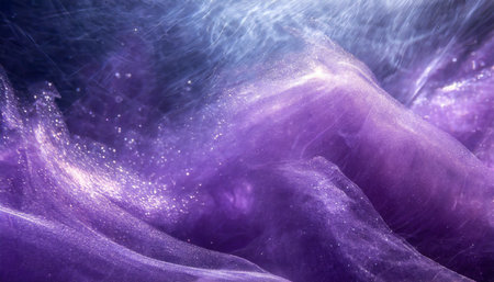 de focused abstract elegant detailed purple glitter particles flow underwater holiday magic shimmering luxury background festive sparkles and lightsの素材
