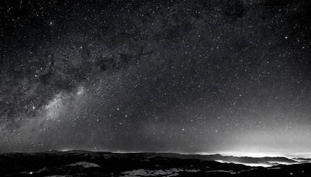 a dark interstellar space serves as the perfect backdrop for a starry night skyの素材