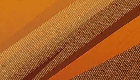 burnt orange autumn background design with lines and anglesの素材