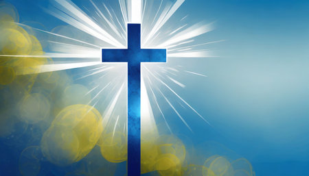 cross illustration religious concepts for inserting text messagesの素材