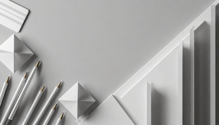 white business style background with copy space 3d illustrationの素材