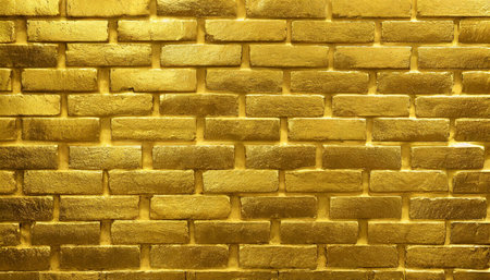 fortuna gold gold brick wall abstract texture backgroundの素材