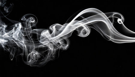abstract smoke on black backgroundの素材