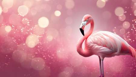 perfect flamingo pink background with light overtonesの素材