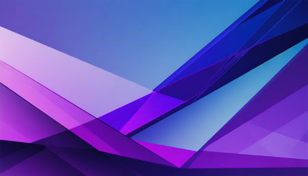 abstract polygonal blue and purple background wide bannerの素材
