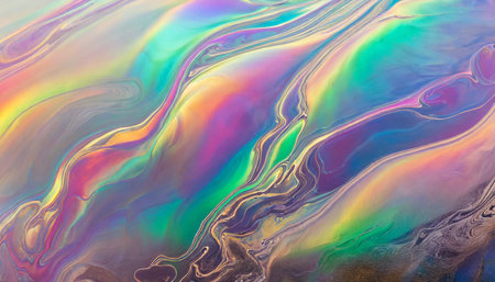 iridescent abstract liquid marbeled background textureの素材