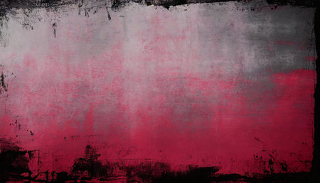 pink and gray background with black grunge borders dark burgundy red christmas color with damaged vintage distressed texture in red black and gray colorsの素材