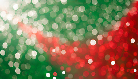 red green white christmas color gradient bokeh and glitter glow abstract background idea for christmas and new year theme useの素材