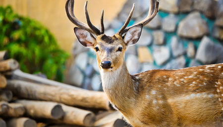 a deer on backgroundの素材