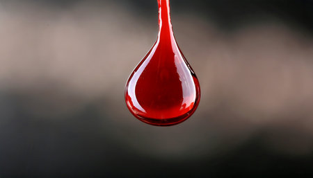 drop of red blood on backgroundの素材