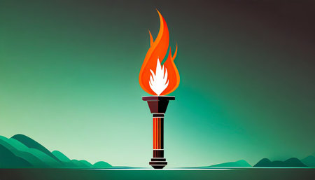 torch icon on backgroundの素材